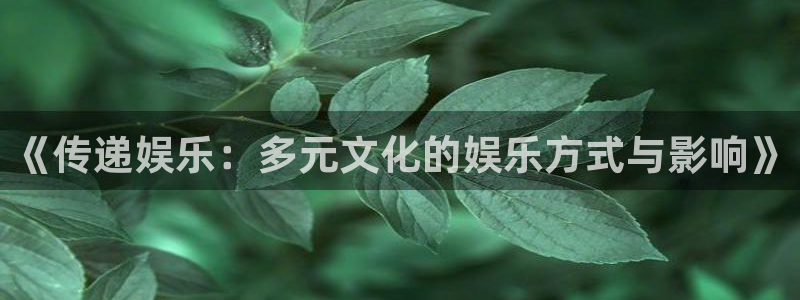 益达娱乐游戏有哪些好玩的：《传递娱乐：多元文化的娱乐方式与影响》