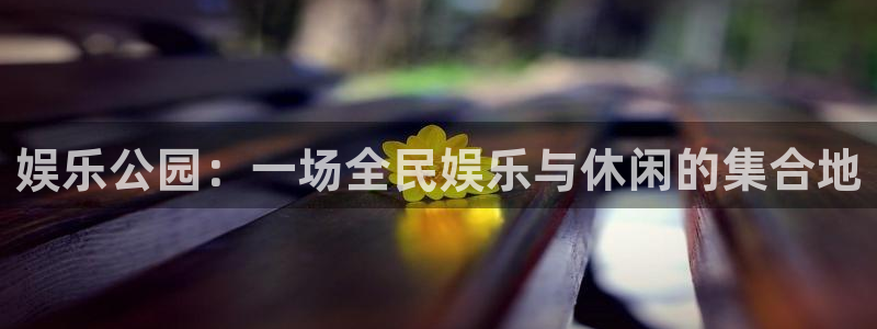 益达娱乐加拿大官网：娱乐公园：一场全民娱乐与休闲的集合地